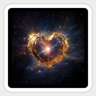 Golden Heart Sticker